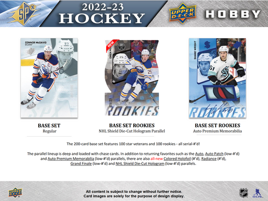 2022-23 Upper Deck SPx Hockey Hobby 20 Box Case