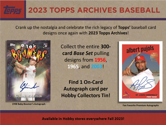 2023 Topps Archives Baseball Hobby Collector 10 Box Case