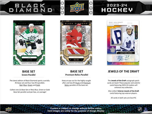 2023-24 Upper Deck Black Diamond Hockey Hobby 5 Box Case