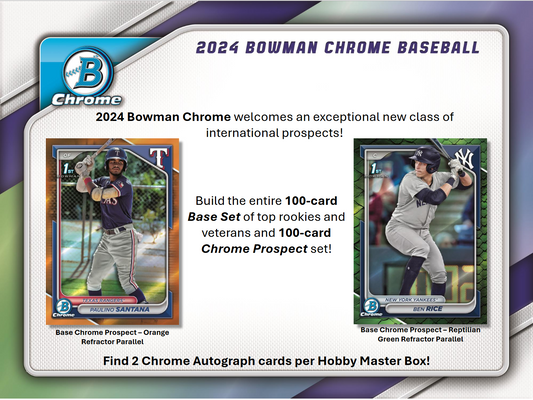 2024 Bowman Chrome Baseball Hobby 12 Box Case