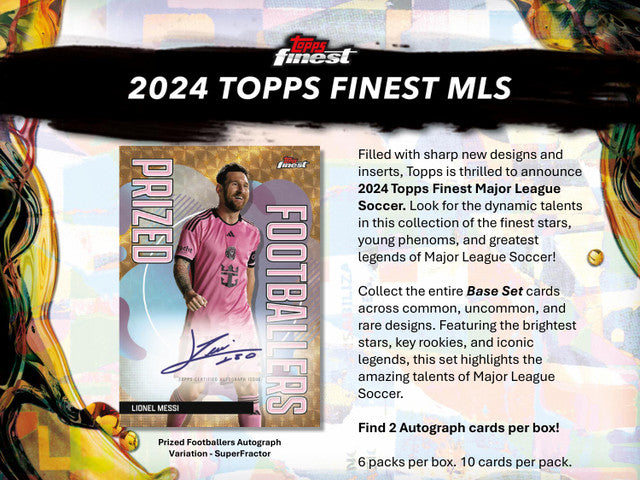 2024 Topps Finest MLS Soccer Hobby Box