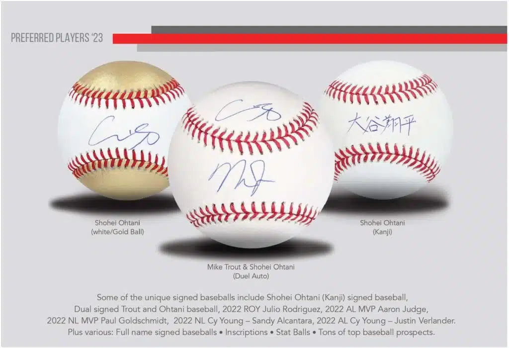 2023 Onyx Preferred Players Collection Autographed Baseball Edition Box