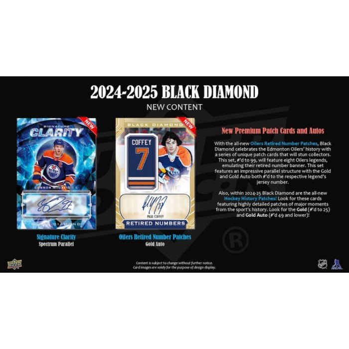 2024-25 Upper Deck Black Diamond Hockey Hobby Box