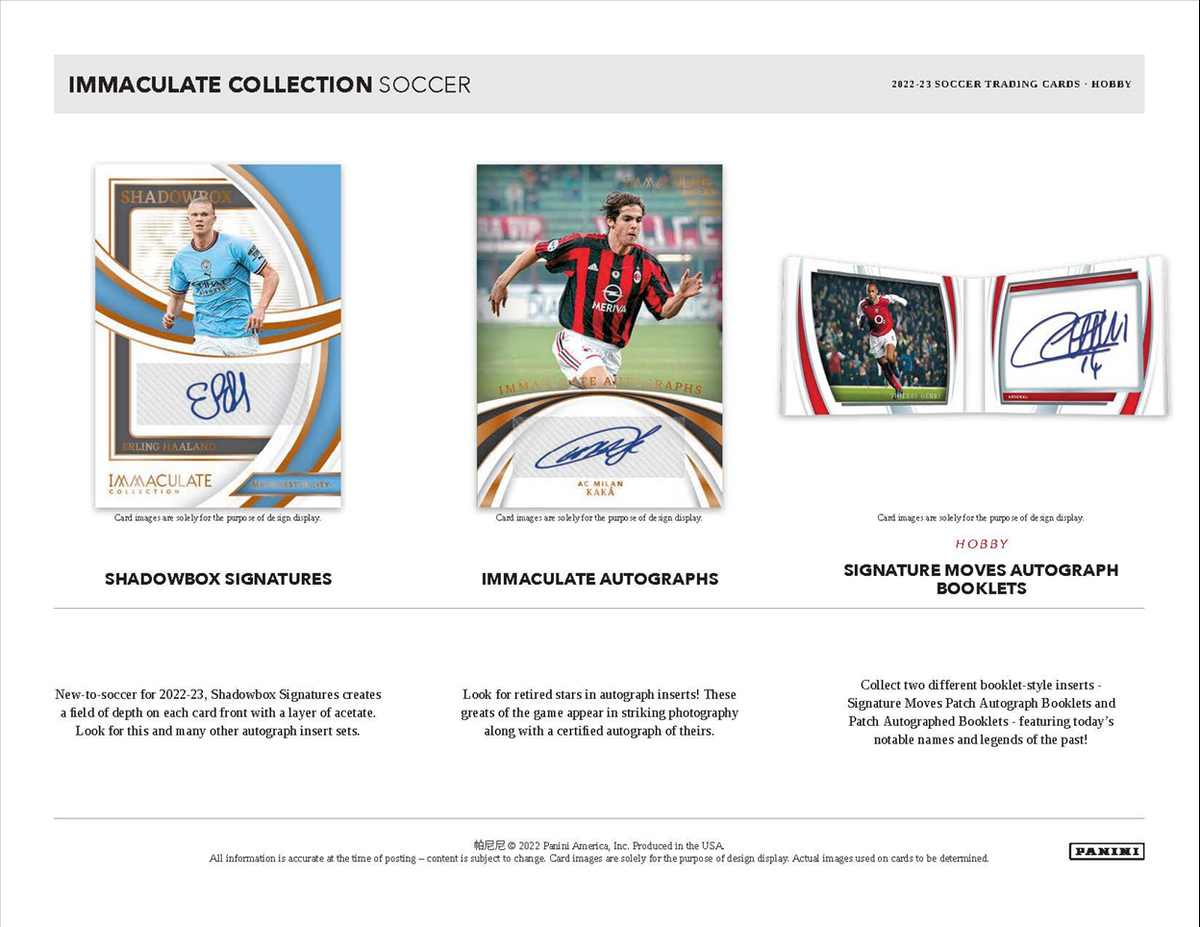 2022 Panini Immaculate Soccer Hobby 6 Box Case