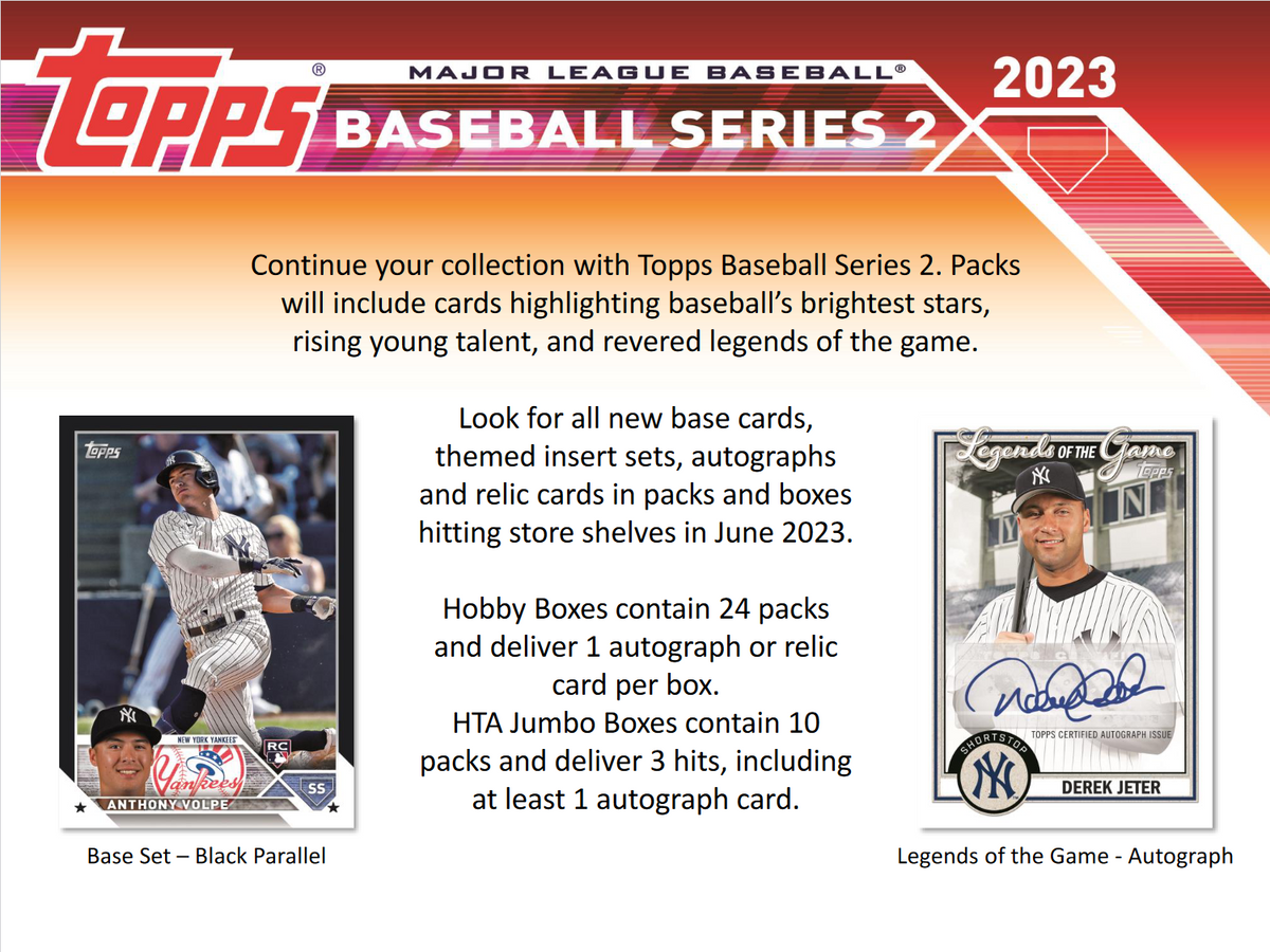 2023 Topps Series 2 Baseball Jumbo 6 Box Case