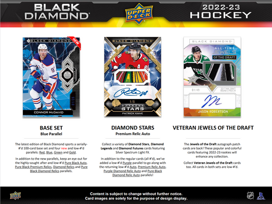 2022-23 Upper Deck Black Diamond Hockey Hobby Box