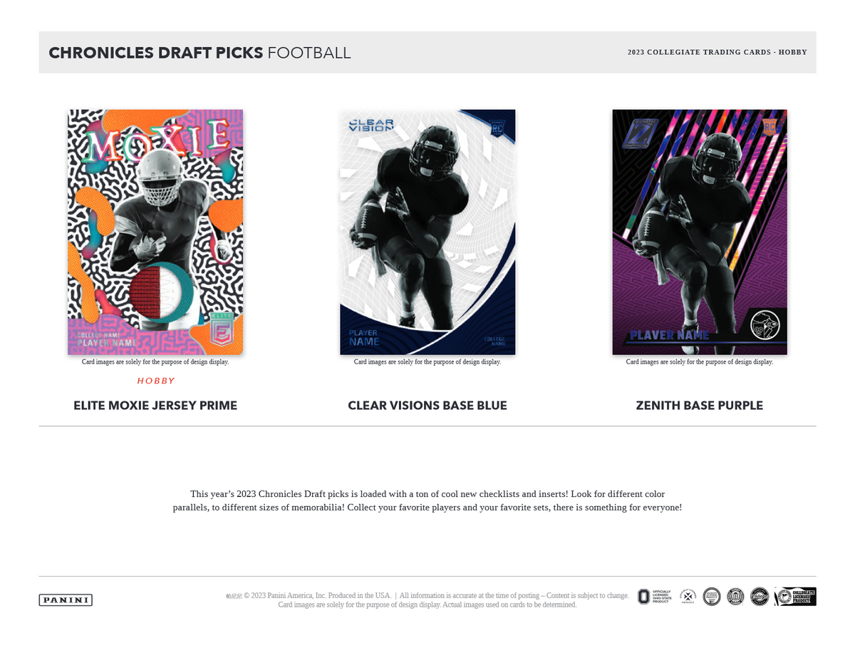 2023 Panini Chronicles Draft Picks Football Hobby 16 Box Case