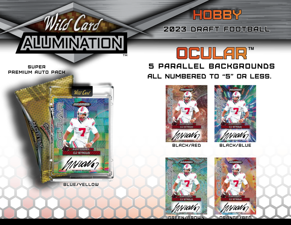 2023 Wild Card Alumination Draft Football Hobby 12 Box Case