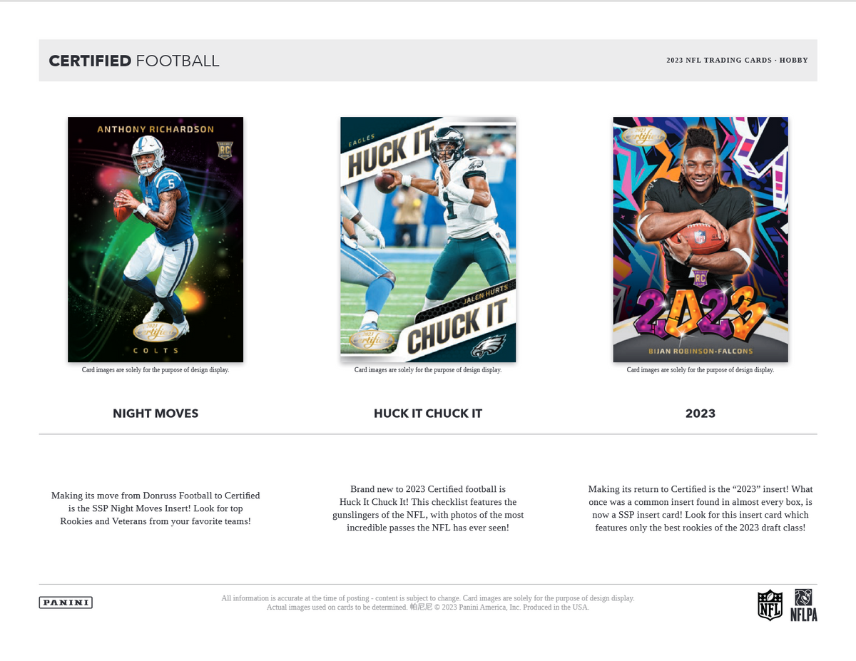 2023 Panini Certified Football Hobby 16 Box Case