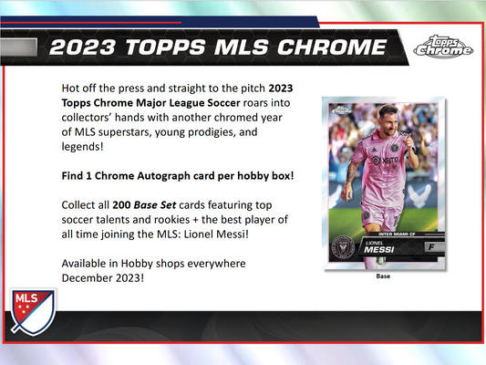 2023 Topps Chrome Major League Soccer Hobby Box