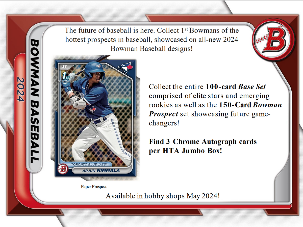 2024 Bowman Baseball Jumbo 8 Box Case