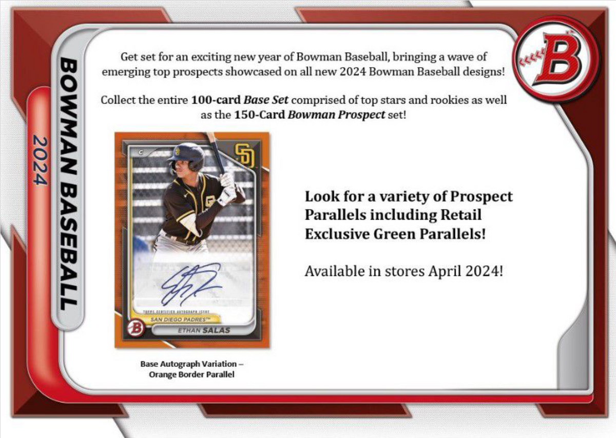 2024 Bowman Baseball Blaster 40 Box Case