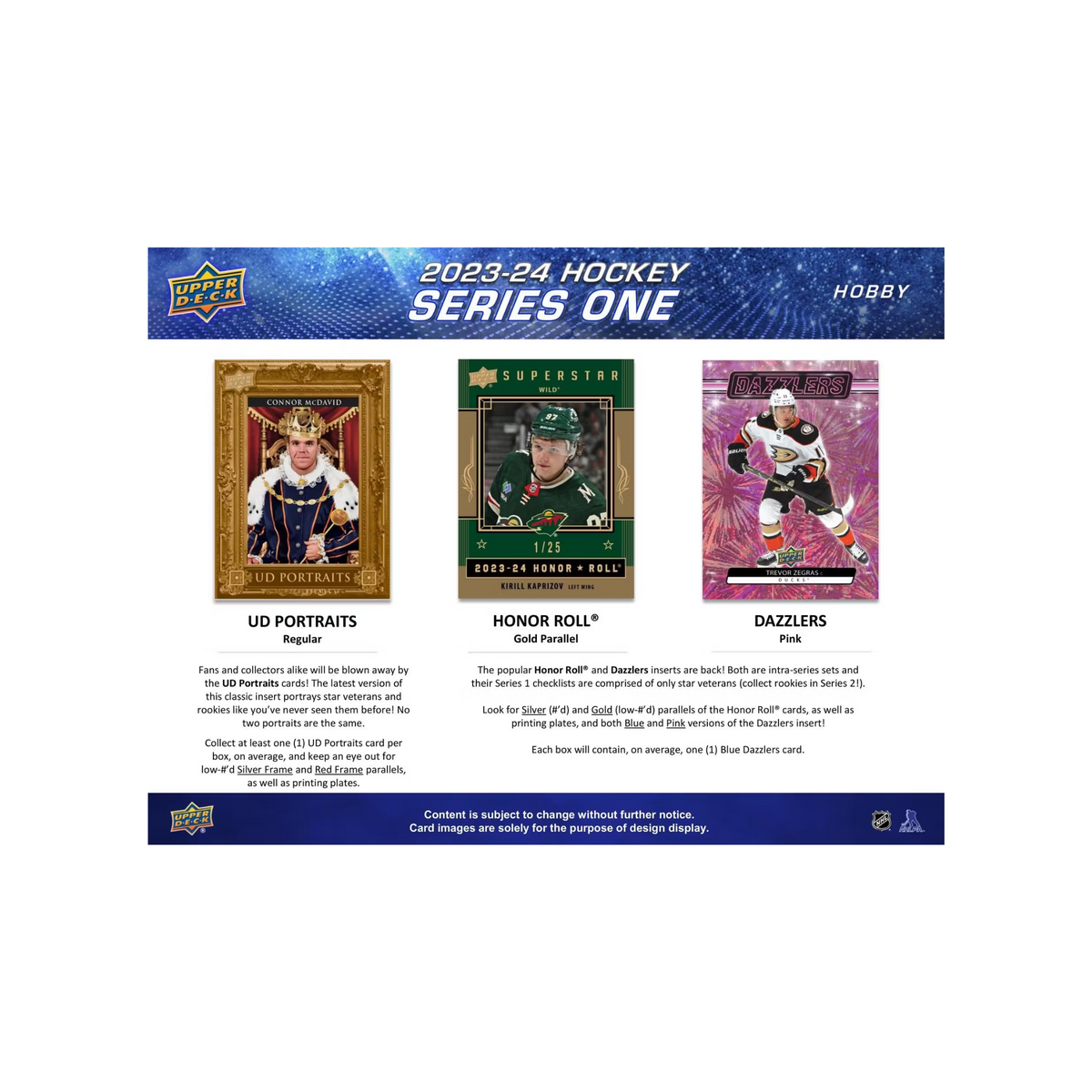2023-24 Upper Deck Series 1 Hockey Hobby 12 Box Case