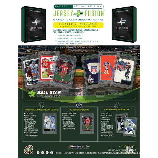 Jersey Fusion Football 2nd Edition 10 Box Display